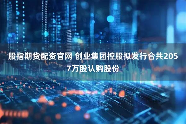 股指期货配资官网 创业集团控股拟发行合共2057万股认购股份